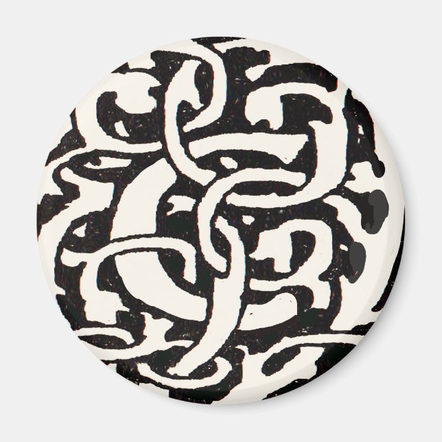 Vintages Monogramm C Jugendstil Magnet (Vorne)