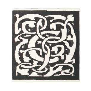 Vintages Monogramm C Jugendstil Notizblock