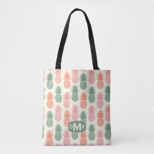 Vintages Monogramm des Ananas-Muster- 