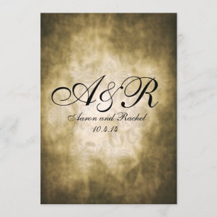 Vintages Monogramm Einladung
