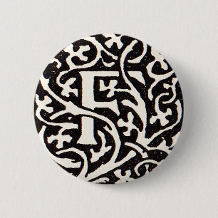 Vintages Monogramm F Art Nouveau Button