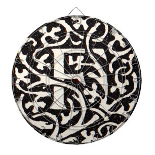 Vintages Monogramm F Art Nouveau Dartscheibe