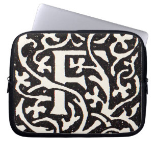 Vintages Monogramm F Art Nouveau Laptopschutzhülle