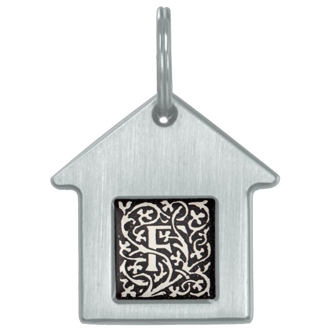 Vintages Monogramm F Art Nouveau Tiermarke (Vorderseite)