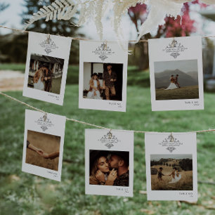 Vintages Monogramm-Foto   TISCHNUMMER