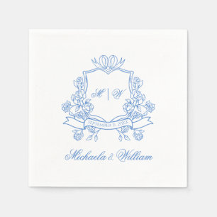 Vintages Monogramm-Hochzeitspapier Napkin Serviette