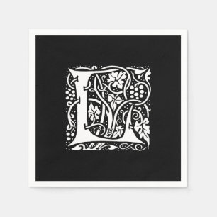 Vintages Monogramm L Art Nouveau Serviette