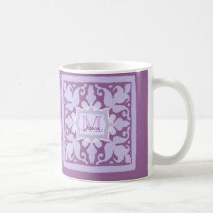 Vintages Monogramm (Lilac) Kaffeetasse