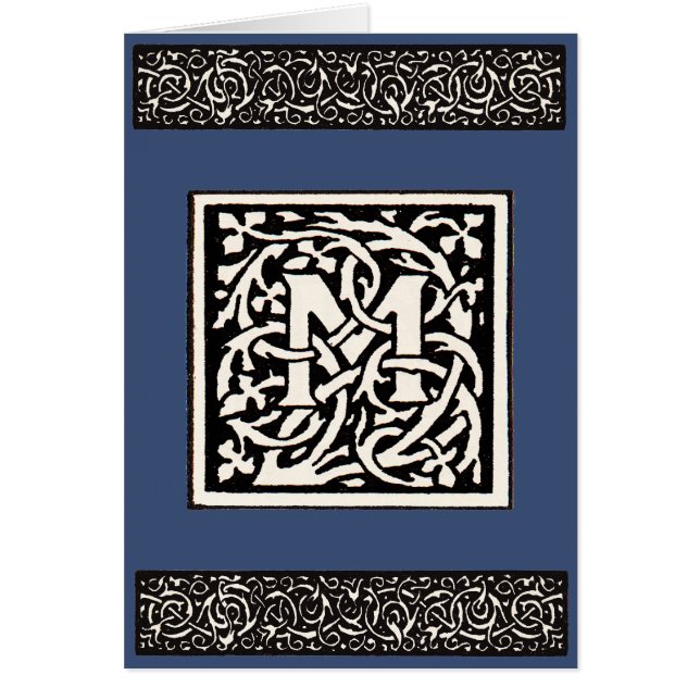Vintages Monogramm M Art Nouveau (Vorne)