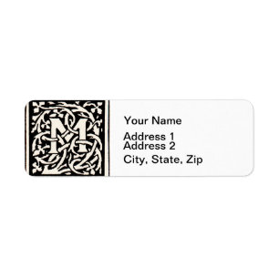 Vintages Monogramm M Art Nouveau
