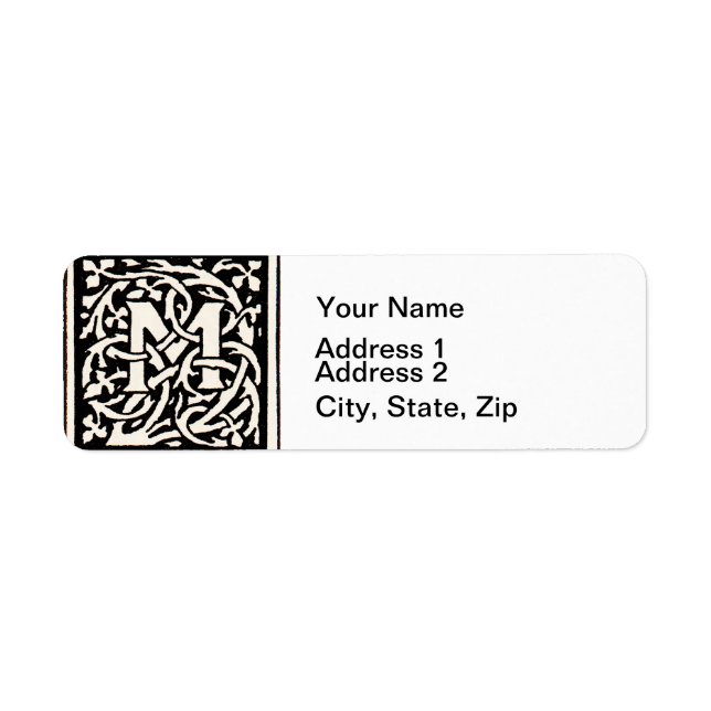 Vintages Monogramm M Art Nouveau (Vorne)