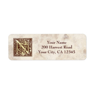 Vintages Monogramm N
