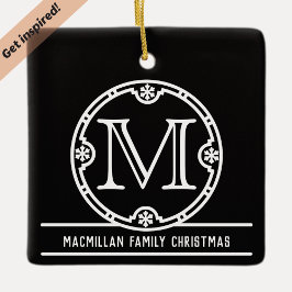 Vintages Monogramm Nr. 2 Keramikornament