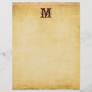 Vintages Monogramm-Papierpapier