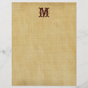 Vintages Monogramm-Papierpapier