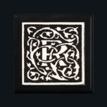 Vintages Monogramm R Art Nouveau Geschenkbox<br><div class="desc">Jugendstil-Briefe - Monogramme von der Kunst- und Handwerksbewegung Dieser Buchstabe R ist ein schönes, robustes Monogramm R, das 1901 erstellt und in einem Set von Büchern veröffentlicht wurde. Das Monogramm R ist umgeben von einem wunderschönen, handgezeichnet Weinmuster, das zu jener Zeit im Jugendstil-Stil gehalten war und durch stilisierte und fließende...</div>