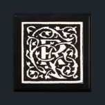 Vintages Monogramm R Art Nouveau Geschenkbox<br><div class="desc">Jugendstil-Briefe - Monogramme von der Kunst- und Handwerksbewegung Dieser Buchstabe R ist ein schönes, robustes Monogramm R, das 1901 erstellt und in einem Set von Büchern veröffentlicht wurde. Das Monogramm R ist umgeben von einem wunderschönen, handgezeichnet Weinmuster, das zu jener Zeit im Jugendstil-Stil gehalten war und durch stilisierte und fließende...</div>