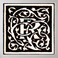 Vintages Monogramm R Art Nouveau