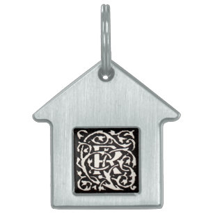 Vintages Monogramm R Art Nouveau Tiermarke