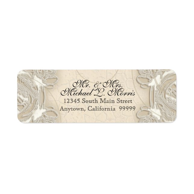 Vintages Monogramm Spitzen-Barock-Ätzen, formale S (Vorne)