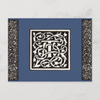 Vintages Monogramm T Art Nouveau