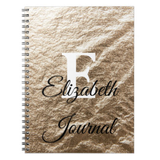 Vintages Monogramm-Typografie, vergoldetes Papier Notizblock