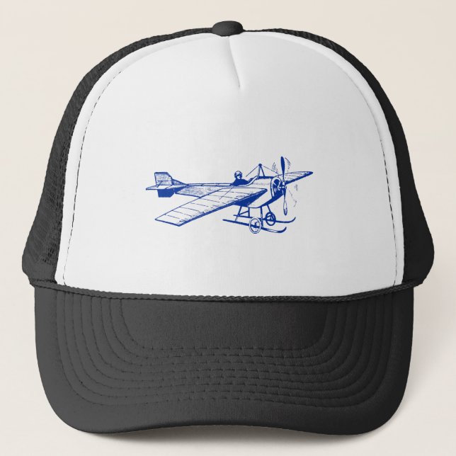 Vintages Monoplane - Navy Blue Truckerkappe (Vorderseite)