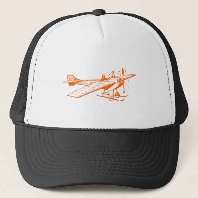 Vintages Monoplane - Orange Truckerkappe (Vorderseite)