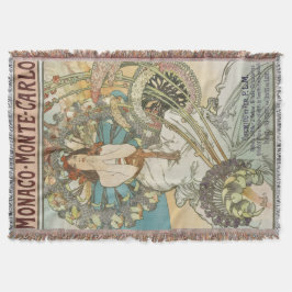 Vintages Mont-Carlo-Poster von Alphonse Mucha Decke