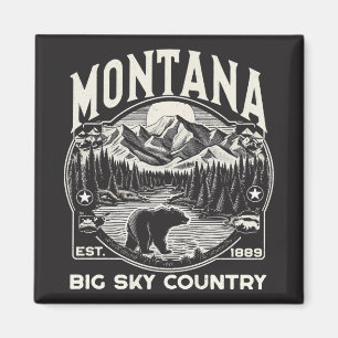 Vintages Montana Big Sky Land Magnet