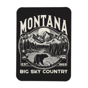 Vintages Montana Big Sky Land Magnet