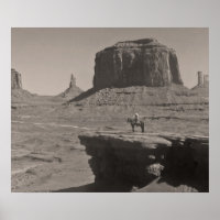 Vintages Monument Valley Cowboy Poster