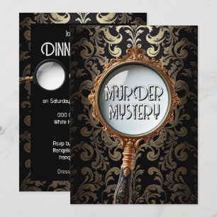 Vintages Mord Mysterium Dinner Party Retro DIY Einladung