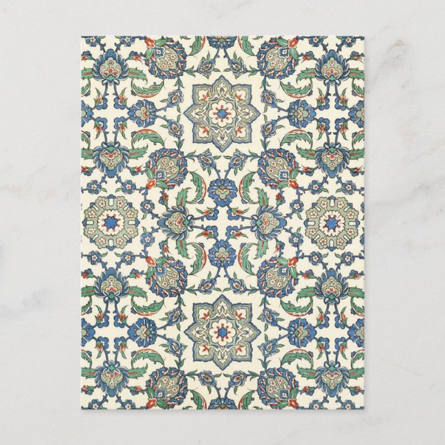 Vintages Mosaikfliesen-Design Postkarte (Vorderseite)