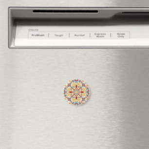Vintages Mosaikmandala Magnet