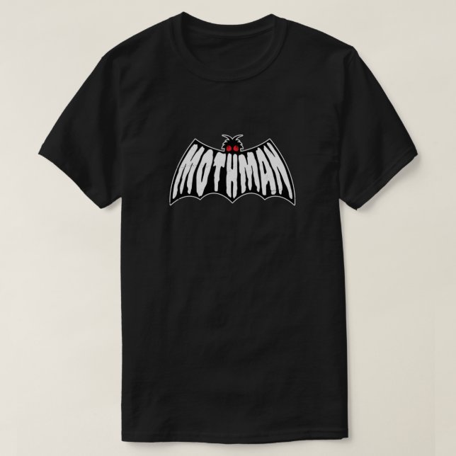 Vintages Mothman-Logo Schwarz-weiß Classic T-Shirt (Design vorne)