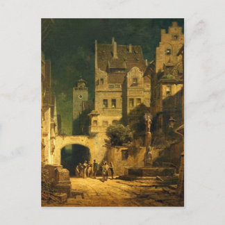 Vintages Motiv - Serenade im Mondschein Postkarte