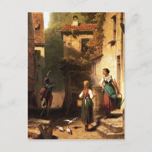 Vintages Motiv - The Sergeant - Spitzweg Postkarte (Vorderseite)