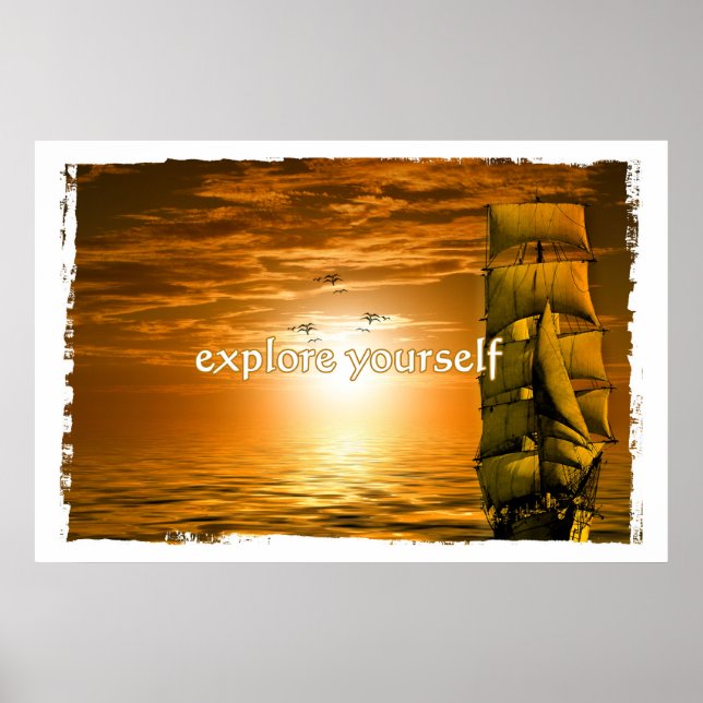 Vintages motivierend inspirierendes Zitat Poster (Vorne)