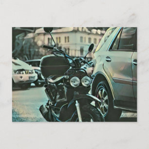Vintages Motorengeschenk Postkarte