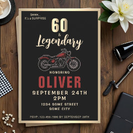 Vintages Motorrad 60. Geburtstag Bike Party Einladung