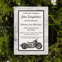 Vintages Motorrad Antique Geburtstagsparty Männer Einladung