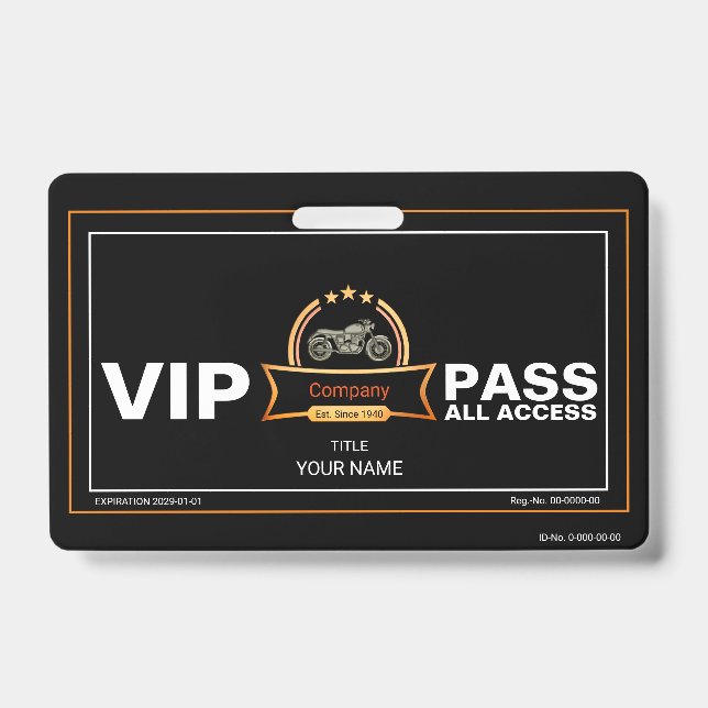 Vintages Motorrad Ausweis (Vorderseite)