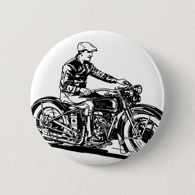 Vintages Motorrad Button (Vorderseite)
