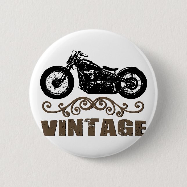 Vintages Motorrad Button (Vorderseite)