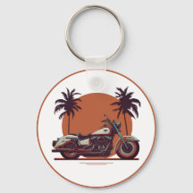 Vintages Motorrad Classic Sunset Beach Biker Cool