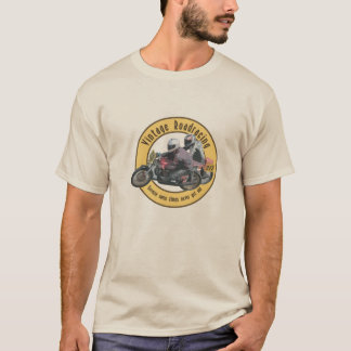 Vintages Motorrad, das T - Shirt läuft