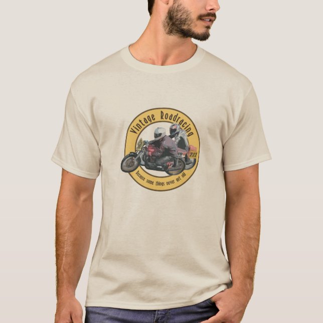 Vintages Motorrad, das T - Shirt läuft (Vorderseite)