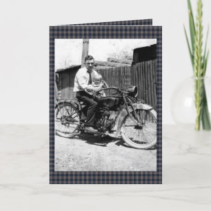 Vintages Motorrad der 1920er Jahre Karte