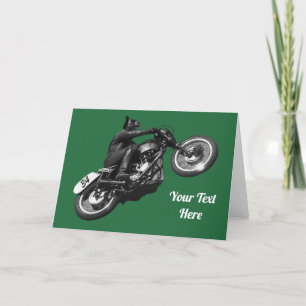 Vintages Motorrad Feiertagskarte
